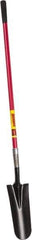 Razor-Back - 14" High x 6" Wide Tapered Steel Spade - 48" Long Fiberglass Straight Handle, Front Turned - Apex Tool & Supply