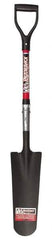 Razor-Back - 16" High x 6" Wide Tapered Steel Spade - 30" Long Fiberglass D-Grip Handle, Front Turned - Apex Tool & Supply
