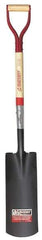 Razor-Back - 16" High x 6-1/2" Wide Square Steel Spade - 29" Long Wood D-Grip Handle, Front Turned - Apex Tool & Supply