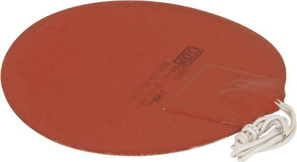 Made in USA - Round, Silicon Rubber, Standard Heat Blanket - 120 Volt, Adhesive Back, Use with Metal Containers - Apex Tool & Supply