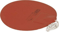 Made in USA - Round, Silicon Rubber, Standard Heat Blanket - 120 Volt, Adhesive Back, Use with Metal Containers - Apex Tool & Supply