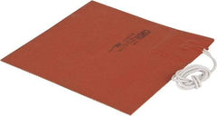 Made in USA - 6" Long x 6" Wide, Square, Silicon Rubber, Standard Heat Blanket - 120 Volt, Plain Back, Use with Metal Containers - Apex Tool & Supply