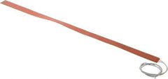 Value Collection - 24" Long x 1" Wide, Rectangular, Silicon Rubber, Standard Heat Blanket - 120 Volt, Adhesive Back, Use with Metal Containers - Apex Tool & Supply