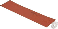 Value Collection - 12" Long x 3" Wide, Rectangular, Silicon Rubber, Standard Heat Blanket - 120 Volt, Plain Back, Use with Metal Containers - Apex Tool & Supply