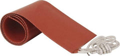 Value Collection - 18" Long x 3" Wide, Rectangular, Silicon Rubber, Standard Heat Blanket - 120 Volt, Plain Back, Use with Metal Containers - Apex Tool & Supply