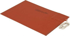 Value Collection - 9" Long x 6" Wide, Rectangular, Silicon Rubber, Standard Heat Blanket - 120 Volt, Plain Back, Use with Metal Containers - Apex Tool & Supply