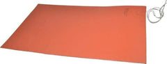 Value Collection - 18" Long x 12" Wide, Rectangular, Silicon Rubber, Standard Heat Blanket - 120 Volt, Adhesive Back, Use with Metal Containers - Apex Tool & Supply
