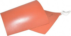 Value Collection - 24" Long x 12" Wide, Rectangular, Silicon Rubber, Standard Heat Blanket - 120 Volt, Plain Back, Use with Metal Containers - Apex Tool & Supply