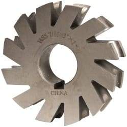 Value Collection - 7/32" Radius, 7/16" Circle Diam, 3" Cutter Diam, 7/16" Cutting Width, Arbor Connection, Concave Radius Cutter - High Speed Steel, Oxide Finish, Form Relieved, 10 Teeth - Apex Tool & Supply