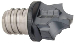 Iscar - MM HR Grade IC908 Carbide Concave Radius Milling Tip Insert - TiAlN Finish, 2 Flutes, 8mm Cutting Diam, 7mm Depth of Cut, 17.4mm Extension, 0.236" Cnr Rad - Apex Tool & Supply