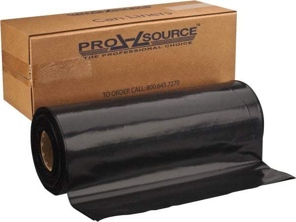 PRO-SOURCE - 56 Gal Capacity, 3 mil Thick, Contractor Trash Bags - Low-Density Polyethylene (LDPE), Perforated, Recycled Content, 43" Wide x 47" High, Black - Apex Tool & Supply