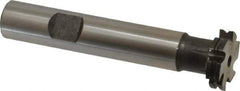 Made in USA - 1/32" Radius, 1/16" Circle Diam, 3/4" Diam x 0.165" Wide Cut, High Speed Steel Concave Radius Cutter - 3" OAL, 1/2" Shank Diam, Shank Connection, Uncoated, Form Relieved, 6 Teeth, Weldon Flat - Apex Tool & Supply