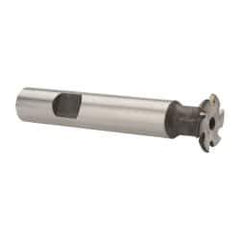 Made in USA - 1/32" Radius, 1/16" Circle Diam, 3/4" Cutter Diam, Shank Connection, Convex Radius Cutter - 1/2" Shank Diam, 3" OAL, High Speed Steel, Uncoated, Form Relieved, 6 Teeth, Weldon Flat - Apex Tool & Supply