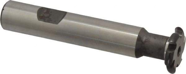 Made in USA - 1/16" Radius, 1/8" Circle Diam, 3/4" Cutter Diam, Shank Connection, Convex Radius Cutter - 1/2" Shank Diam, 3" OAL, High Speed Steel, Uncoated, Form Relieved, 6 Teeth, Weldon Flat - Apex Tool & Supply