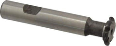 Made in USA - 1/16" Radius, 1/8" Circle Diam, 3/4" Cutter Diam, Shank Connection, Convex Radius Cutter - 1/2" Shank Diam, 3" OAL, High Speed Steel, Uncoated, Form Relieved, 6 Teeth, Weldon Flat - Apex Tool & Supply