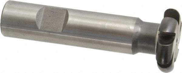 Made in USA - 5/32" Radius, 5/16" Circle Diam, 1-5/16" Cutter Diam, Shank Connection, Convex Radius Cutter - 3/4" Shank Diam, 3-1/2" OAL, High Speed Steel, Uncoated, Form Relieved, 6 Teeth, Weldon Flat - Apex Tool & Supply