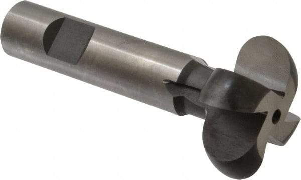 Made in USA - 3/8" Radius, 3/4" Circle Diam, 1-3/4" Cutter Diam, Shank Connection, Convex Radius Cutter - 3/4" Shank Diam, 4" OAL, High Speed Steel, Uncoated, Form Relieved, 4 Teeth, Weldon Flat - Apex Tool & Supply