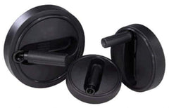 KIPP - 4.9" Diam, Thermoplastic Handwheel with Handle - 1.4" Hub Diam - Apex Tool & Supply