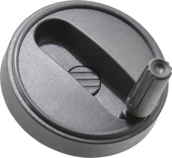 KIPP - 3.15" Diam, Thermoplastic Handwheel with Handle - 0.98" Hub Diam - Apex Tool & Supply