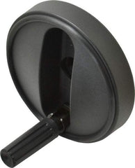 KIPP - 3.9" Diam, Thermoplastic Handwheel with Handle - 1.1" Hub Diam - Apex Tool & Supply