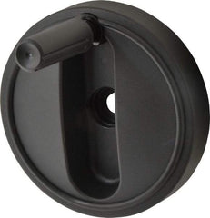 KIPP - 6.3" Diam, Thermoplastic Handwheel with Handle - 1.8" Hub Diam - Apex Tool & Supply