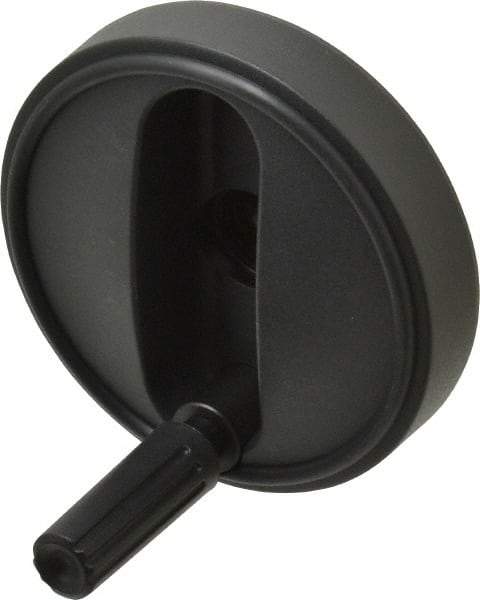 KIPP - 3.15" Diam, Thermoplastic Handwheel with Handle - 0.98" Hub Diam - Apex Tool & Supply