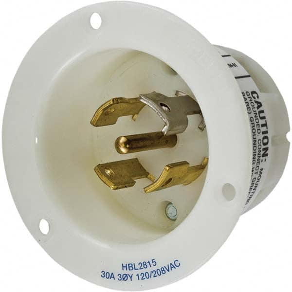 Hubbell Wiring Device-Kellems - 3-Phase Wye 120/208 VAC 30A NEMA L21-30P Industrial Twist Lock Inlet - Apex Tool & Supply