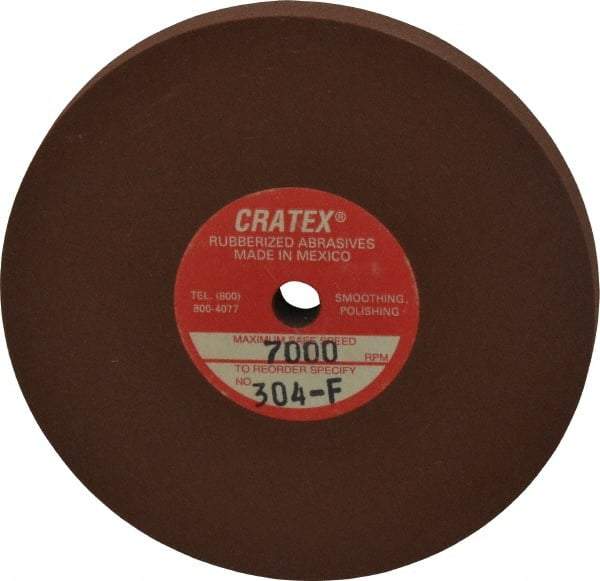 Cratex - 3" Diam x 1/4" Hole x 1/4" Thick, Surface Grinding Wheel - Silicon Carbide, Fine Grade, 7,000 Max RPM, Rubber Bond, No Recess - Apex Tool & Supply