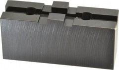 Bison - 8" Chuck Capacity, Tongue & Groove Attachment, Square Soft Lathe Chuck Jaw - 1 Jaw, Steel, 1-3/4" Btw Mount Hole Ctrs, 3-1/2" Long x 1-1/16" Wide x 1.713" High, 5/16" Groove - Apex Tool & Supply