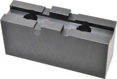 Bison - 10" Chuck Capacity, Tongue & Groove Attachment, Square Soft Lathe Chuck Jaw - 1 Jaw, Steel, 2-1/8" Btw Mount Hole Ctrs, 4-3/16" Long x 1-9/32" Wide x 2.028" High, 1/2" Groove - Apex Tool & Supply