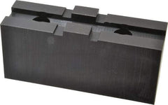 Bison - 12 to 12-1/2" Chuck Capacity, Tongue & Groove Attachment, Square Soft Lathe Chuck Jaw - 1 Jaw, Steel, 2-1/2" Btw Mount Hole Ctrs, 4-11/16" Long x 1-29/64" Wide x 2.165" High, 1/2" Groove - Apex Tool & Supply