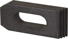 Value Collection - 1/2" Stud, Heat Treated Steel, Plain Strap Clamp - 1.26" Travel, 2-1/2" OAL x 1-1/8" Wide x 1/2" High, Black Oxide Finish, Tapered Nose - Apex Tool & Supply