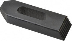 Value Collection - 1/2" Stud, Heat Treated Steel, Plain Strap Clamp - 1-1/2" Travel, 4" OAL x 1-1/4" Wide x 3/4" High, Black Oxide Finish, Tapered Nose - Apex Tool & Supply