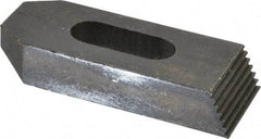Value Collection - 5/8" Stud, Heat Treated Steel, Plain Strap Clamp - 1.772" Travel, 4" OAL x 1-1/2" Wide x 3/4" High, Black Oxide Finish, Tapered Nose - Apex Tool & Supply