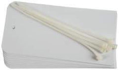 NMC - 3" High x 6" Long, Safety & Facility Blank Tag - 2 Sides, White Unrippable Vinyl - Apex Tool & Supply