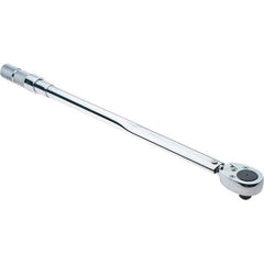 Proto - 3/4" Drive Micrometer Type Ratchet Head Torque Wrench - 142 N/m to 428 N/m Torque, 32-23/32" OAL, 1.7 N/m Graduation, Ratchet Head - Apex Tool & Supply