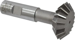 Interstate - 1-7/8° 1-7/8" Cut Diam, 5/8" Cut Width, 3/4" Shank, High Speed Steel Double-Angle Cutter - Apex Tool & Supply