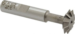 Interstate - 3/4° 3/4" Cut Diam, 3/16" Cut Width, 3/8" Shank, Cobalt Double-Angle Cutter - Apex Tool & Supply