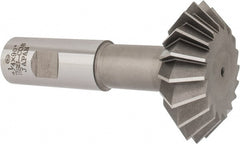 Interstate - 2-1/4° 2-1/4" Cut Diam, 3/4" Cut Width, 7/8" Shank, Cobalt Double-Angle Cutter - Apex Tool & Supply