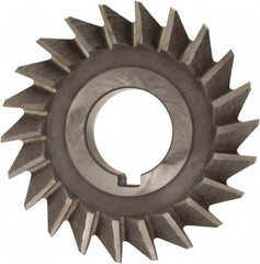 Value Collection - 3" Diam x 5/8" Width of Cut, 45° Included Angle, Arbor Connection, High Speed Steel Single Angle Cutter - Right Hand Cut, Oxide Finish - Apex Tool & Supply