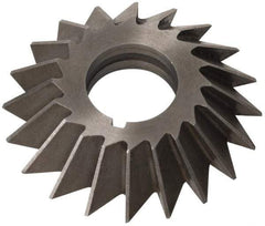 Value Collection - 6" Diam x 1" Width of Cut, 60° Included Angle, Arbor Connection, High Speed Steel Single Angle Cutter - Left Hand Cut, Oxide Finish - Apex Tool & Supply