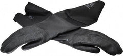 Ansell - Size XL (10), 26" Long, 85 mil Thick, Supported, Neoprene Chemical Resistant Gloves - Textured Finish, Fleece/Jersey Lined, Gauntlet Cuff, ANSI Abrasion Level 3, ANSI Cut Level 2, Black, FDA Approved - Apex Tool & Supply