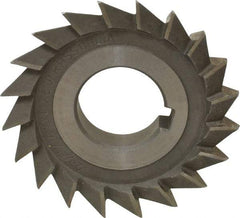Value Collection - 2-3/4" Diam x 1/2" Width of Cut, 60° Included Angle, Arbor Connection, High Speed Steel Single Angle Cutter - Right Hand Cut, Oxide Finish - Apex Tool & Supply