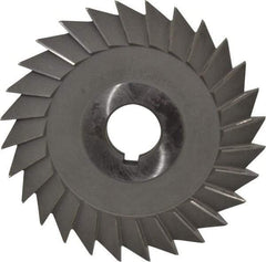 Value Collection - 6" Diam x 3/4" Width of Cut, 60° Included Angle, Arbor Connection, High Speed Steel Single Angle Cutter - Right Hand Cut, Oxide Finish - Apex Tool & Supply