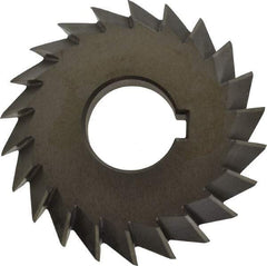 Value Collection - 3" Diam x 5/8" Width of Cut, 60° Included Angle, Arbor Connection, High Speed Steel Single Angle Cutter - Left Hand Cut, Uncoated - Apex Tool & Supply