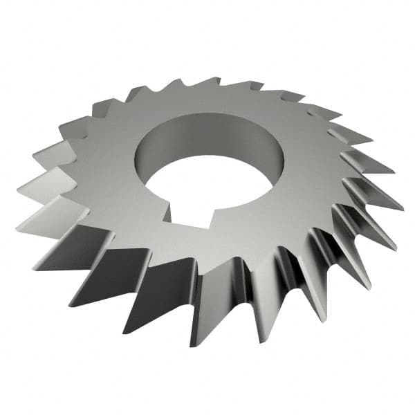 Value Collection - 2-3/4° 2-3/4" Cut Diam, 1/2" Cut Width, 1" Arbor, High Speed Steel Double-Angle Cutter - Apex Tool & Supply