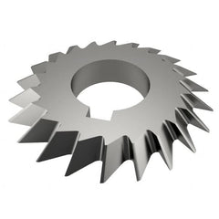 Value Collection - 2-3/4° 2-3/4" Cut Diam, 1/2" Cut Width, 1" Arbor, High Speed Steel Double-Angle Cutter - Apex Tool & Supply