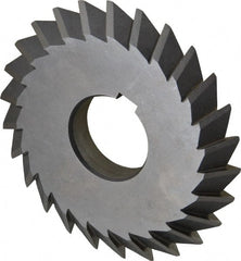 Value Collection - 4° 4" Cut Diam, 1/2" Cut Width, 1-1/4" Arbor, High Speed Steel Double-Angle Cutter - Apex Tool & Supply