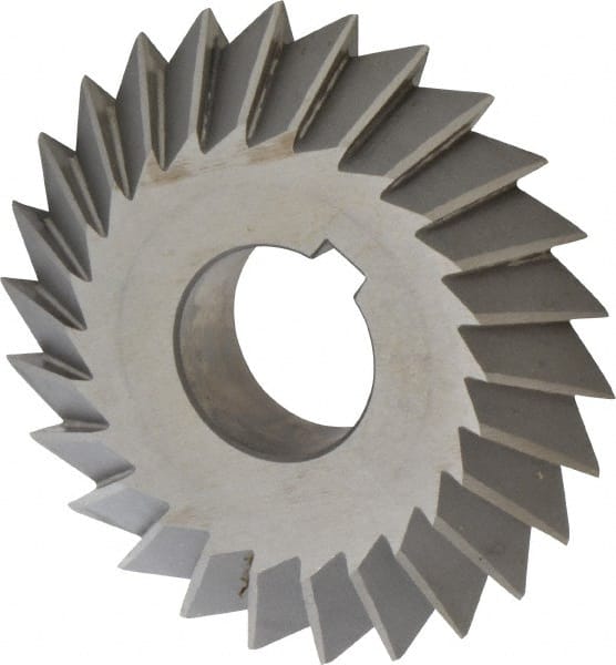 Value Collection - 4° 4" Cut Diam, 3/4" Cut Width, 1-1/4" Arbor, High Speed Steel Double-Angle Cutter - Apex Tool & Supply