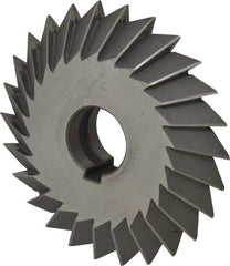 Value Collection - 5° 5" Cut Diam, 1" Cut Width, 1-1/4" Arbor, High Speed Steel Double-Angle Cutter - Apex Tool & Supply
